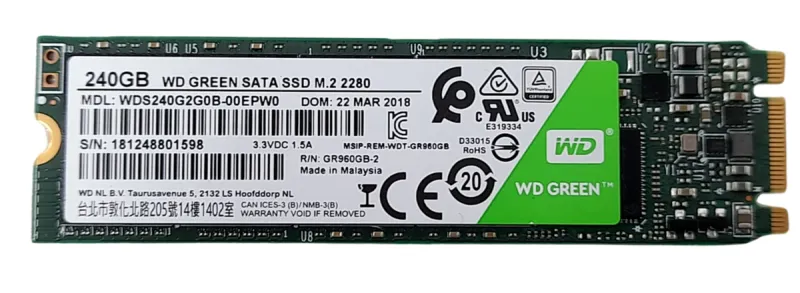WDC WDS240G2G0B-00EPW0 Western Digital - M.2 Sata - 2280 240GB